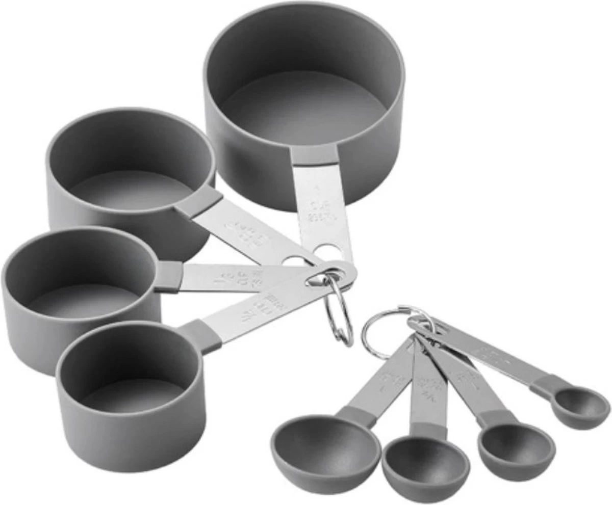 SwissBex Maatbeker Set - Maatlepel - Wegen & Meten - 8 Delig - Kleur Grijs Merkloos SwissBex Maatbeker Set - Maatlepel - Wegen & Meten - 8 Delig - Kleur Grijs -Bol Waterkoker Winkel