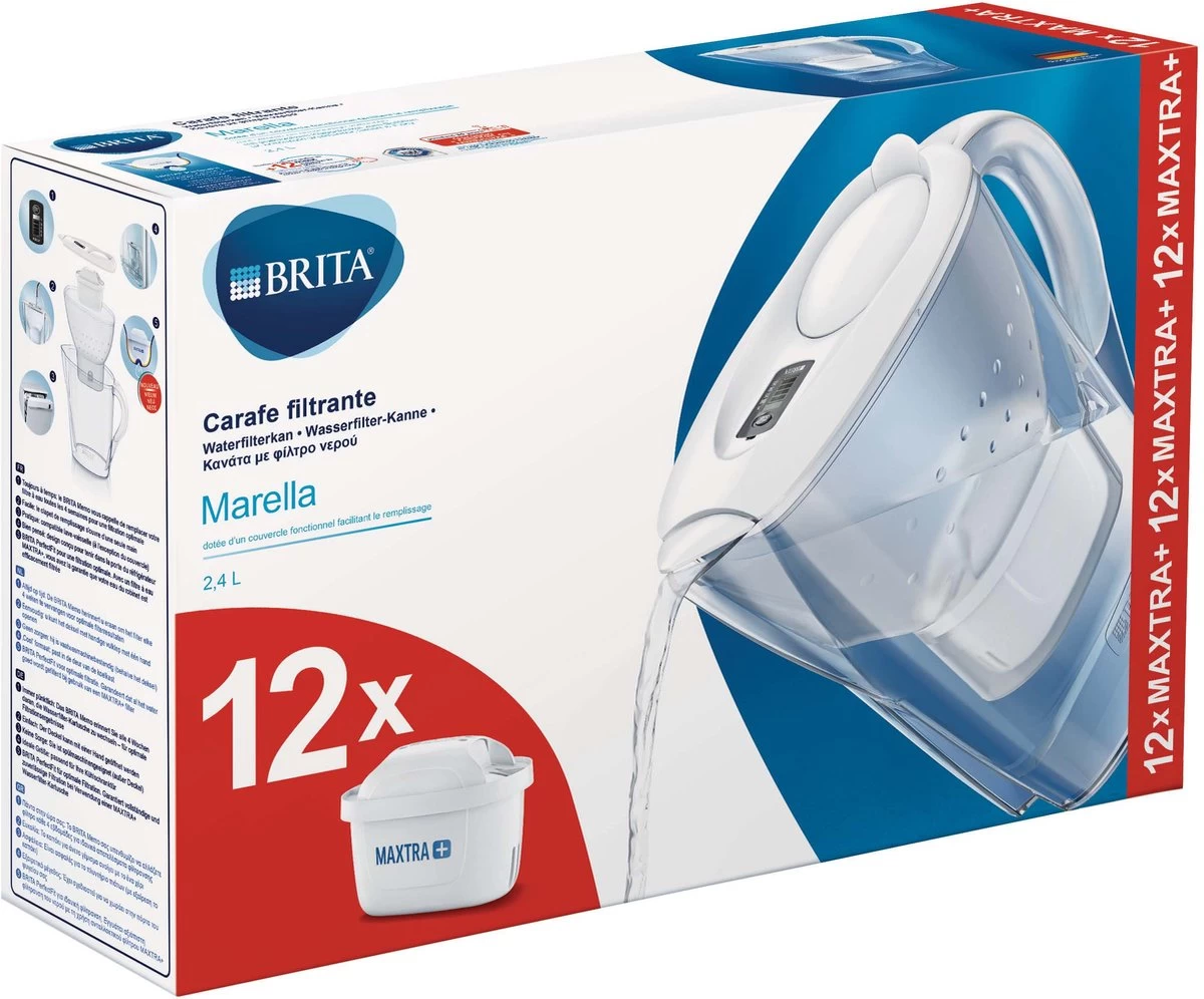 BRITA - Waterfilterkan Marella Cool - Wit - 2,4L + 12 MAXTRA+ Waterfilterpatronen BRITA - Waterfilterkan Marella Cool - Wit - 2,4L + 12 MAXTRA+ Waterfilterpatronen -Bol Waterkoker Winkel