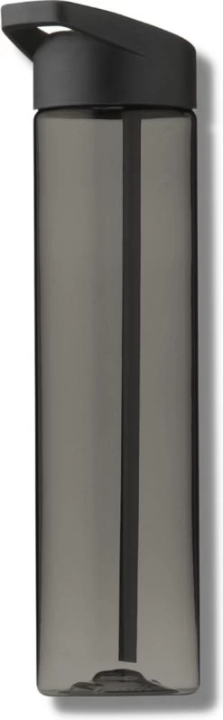 Drinkfles Met Rietje - Waterfles Met Rietje - Milieubewust - Bpa-vrij - 600 Ml - Zwart - Lekvrij