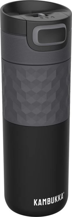 Kambukka Etna Grip Thermosbeker 500 Ml - Makkelijk Reinigen - Lekvrije Koffiebeker - Zwart