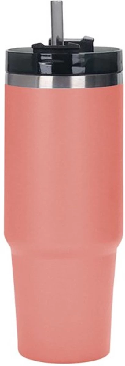 Casero Roestvrijstalen geïsoleerde warm en koud drink beker - thermosbeker - travel mug - met deksel en rietje 890ml Roze Casero Roestvrijstalen Geïsoleerde Warm En Koud Drink Beker - Thermosbeker - Travel Mug - Met Deksel En Rietje 890ml Roze -Bol Waterkoker Winkel