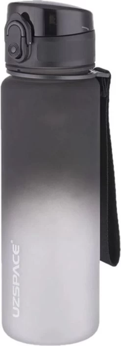 Sport & Outdoor Drinkfles, Waterfles, Sportfles, 500 Ml, Zwart/Wit (Nieuwe Editie), Tritan, BPA-vrij, Gym, Loop, Wandel, Yoga, Tennis, Voetbal, Gift, Cadeau, Miracle Shop