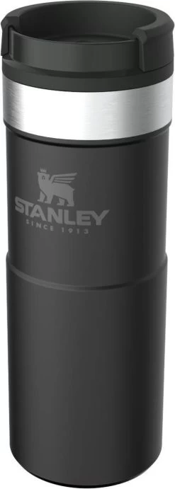 Stanley The NeverLeak™ Travel Mug 0,35L NEW - Thermosfles - Matt Black -Bol Waterkoker Winkel 429x1200