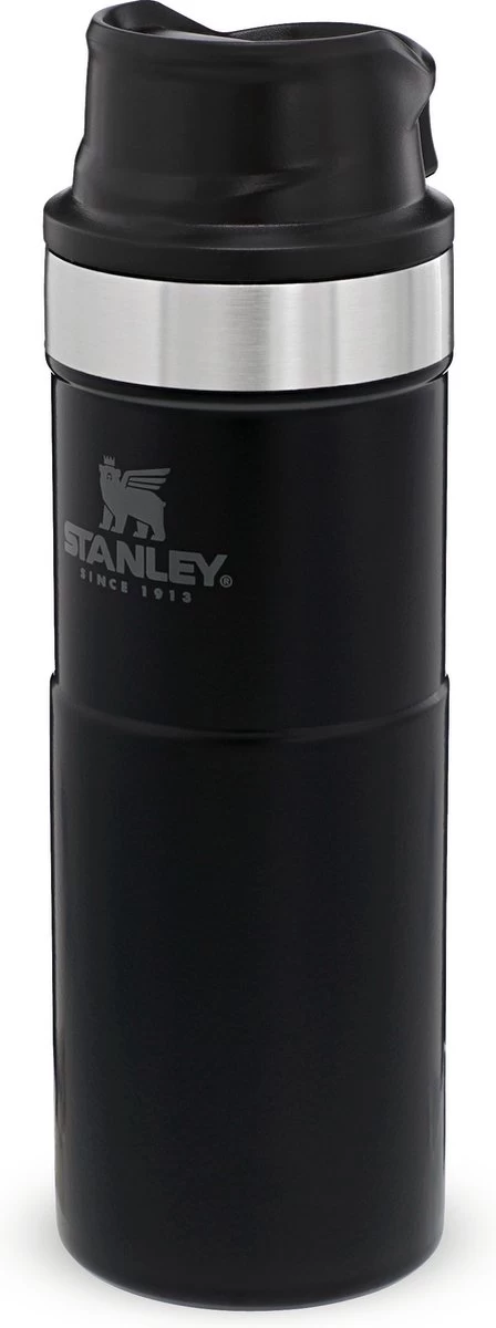 Stanley Trigger-Action Travel Mug 0.47L - thermosfles - Matt Black Stanley Trigger-Action Travel Mug 0.47L - Thermosfles - Matt Black -Bol Waterkoker Winkel
