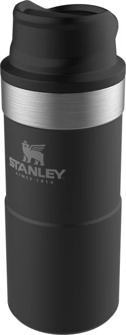 Stanley Trigger-Action Travel Mug 0.35L - Thermosfles - Matt Black -Bol Waterkoker Winkel 453x1200