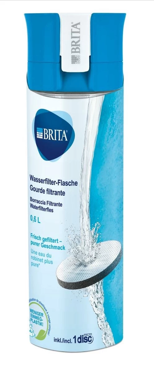 BRITA - Waterfilterfles VITAL - 0,6L - Blauw - inclusief 1 MicroDisc waterfilter BRITA - Waterfilterfles VITAL - 0,6L - Blauw - Inclusief 1 MicroDisc Waterfilter -Bol Waterkoker Winkel