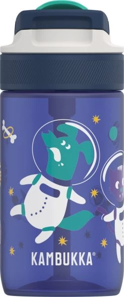 Kambukka Lagoon Drinkfles 400ml -Space Animals Met Geïntegreerd Rietje