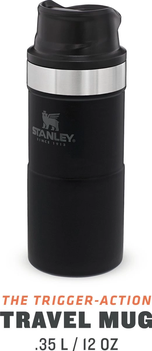 Stanley Trigger-Action Travel Mug 0.47L - thermosfles - Matt Black Stanley Trigger-Action Travel Mug 0.47L - Thermosfles - Matt Black -Bol Waterkoker Winkel