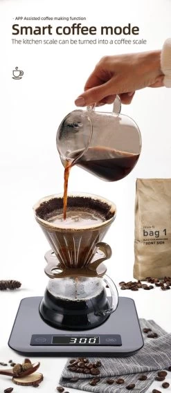 Smart Nutrition Scale - Keukenweegschaal - Digitaal & Bluetooth - APP Voor Android En IOS - Maximum Capaciteit 5 KG -Bol Waterkoker Winkel 522x1200 1