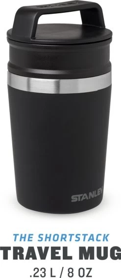 Stanley The Shortstack Travel Thermosbeker - 230 Ml - RVS/Mat Zwart -Bol Waterkoker Winkel 523x1200 1