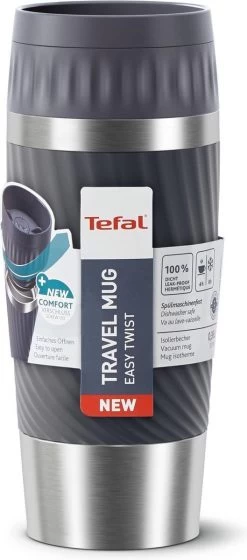 Tefal Travel Mug Easy Twist Thermobeker - Antraciet - 0,36 Liter -Bol Waterkoker Winkel 529x1200