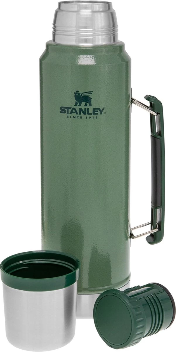 Stanley The Legendary Classic Bottle 1,00L - thermosfles - Hammertone Green Stanley The Legendary Classic Bottle 1,00L - Thermosfles - Hammertone Green -Bol Waterkoker Winkel