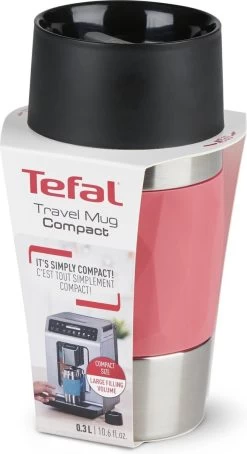 Tefal Compact Travel Mug Compact Thermosfles - 0,3 L - Koraal 12 Tefal Compact Travel Mug Compact Thermosfles - 0,3 L - Koraal -Bol Waterkoker Winkel 653x1200