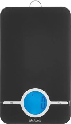 Brabantia Tasty+ Keukenweegschaal Digitaal - Op Batterijen - Dark Grey -Bol Waterkoker Winkel 688x1200