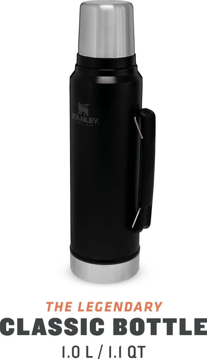 Stanley The Legendary Classic Bottle 1,00L - thermosfles - Matte Black Stanley The Legendary Classic Bottle 1,00L - Thermosfles - Matte Black -Bol Waterkoker Winkel 692x1200 1