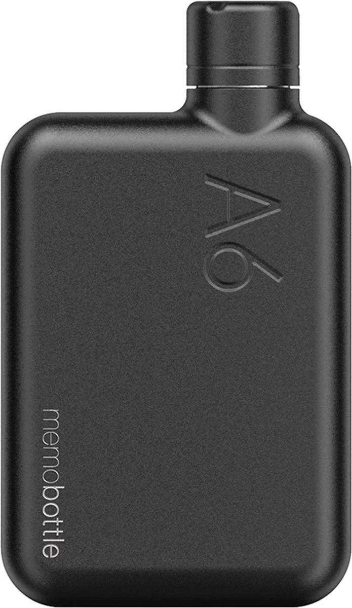 Memobottle A6 Bottle Stainless Steel 500ml black Memobottle A6 Bottle Stainless Steel 500ml Black -Bol Waterkoker Winkel