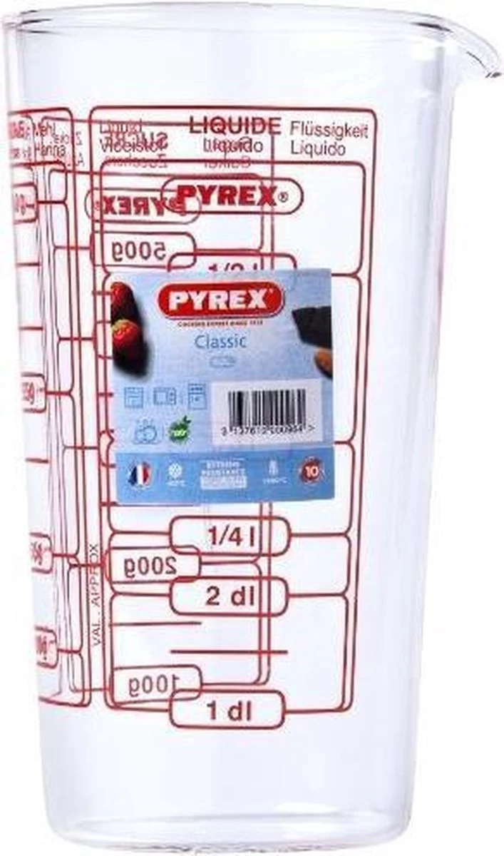 Litermaat, 0,5 liter - Pyrex | Classic Prepware Litermaat, 0,5 Liter - Pyrex | Classic Prepware -Bol Waterkoker Winkel 707x1200 2