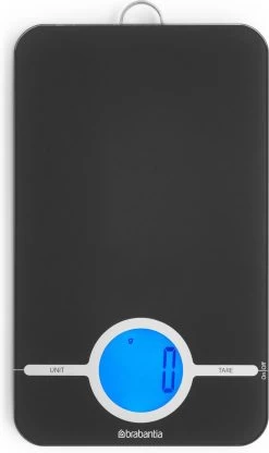 Brabantia Tasty+ Keukenweegschaal Digitaal - Op Batterijen - Dark Grey -Bol Waterkoker Winkel 712x1200