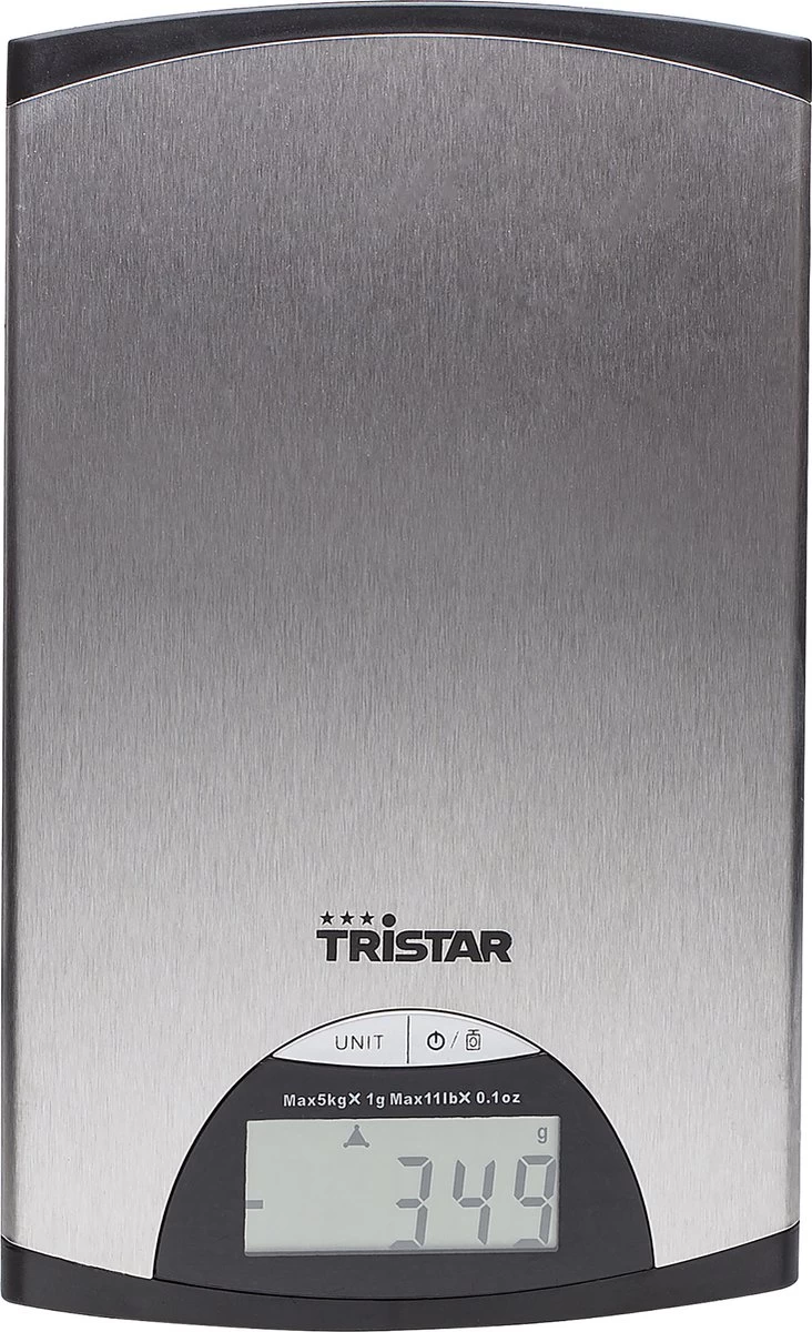 Tristar KW-2435 Keukenweegschaal – 5 kilogram – Weegschaal keuken digitaal - RVS Tristar KW-2435 Keukenweegschaal – 5 Kilogram – Weegschaal Keuken Digitaal - RVS -Bol Waterkoker Winkel