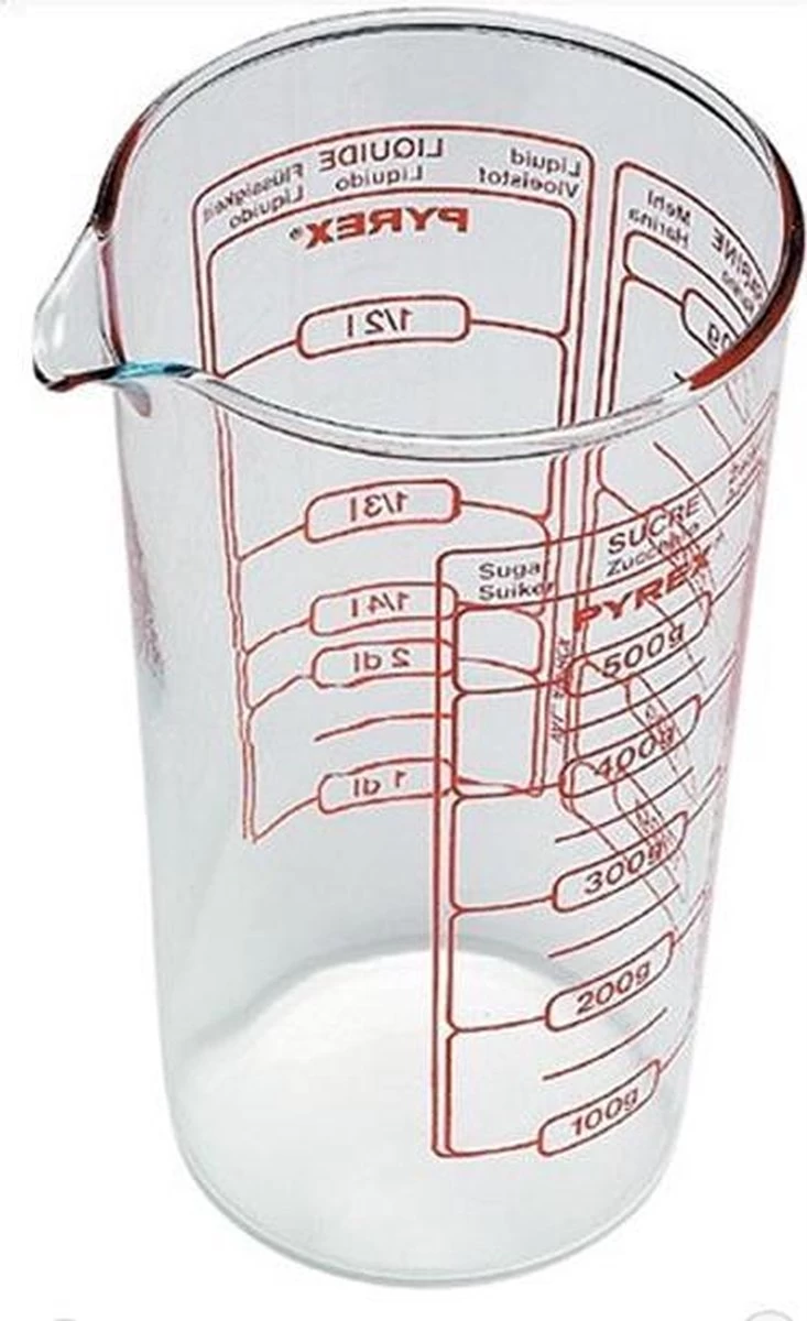 Litermaat, 0,5 liter - Pyrex | Classic Prepware Litermaat, 0,5 Liter - Pyrex | Classic Prepware -Bol Waterkoker Winkel