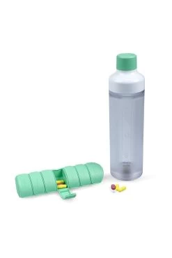 YOS Bottle - Waterfles Met Pillendoos - 7 Vaks - Groen -Bol Waterkoker Winkel 801x1200 5