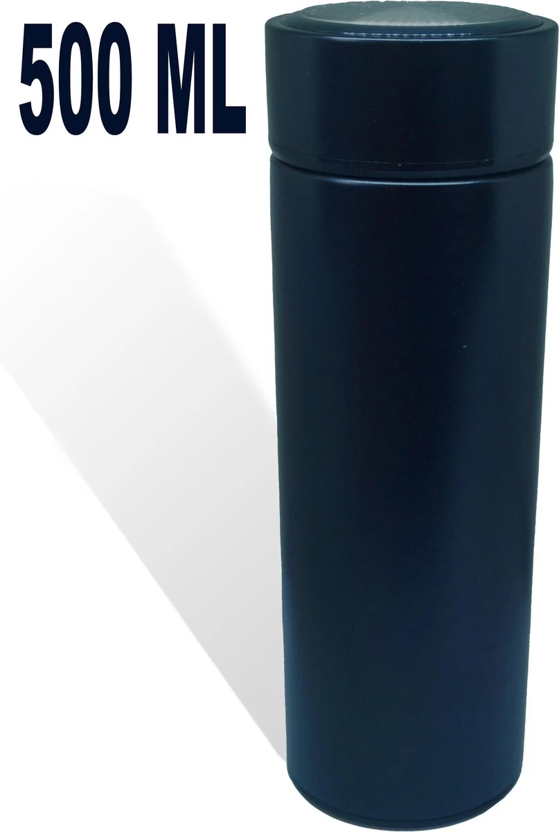 Thermosfles 500 ml - Met thee filter - Mat Zwart Thermosfles 500 Ml - Met Thee Filter - Mat Zwart -Bol Waterkoker Winkel
