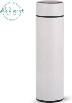 Thermoskan - Thermosfles 500 Ml - Temperatuur Display - 500 Ml - RVS - Wit - Able & Borret -Bol Waterkoker Winkel 841x1200