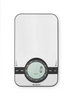 Brabantia Profile Keukenweegschaal - Rechthoekig - Met Kookwekker - RVS -Bol Waterkoker Winkel 851x1200