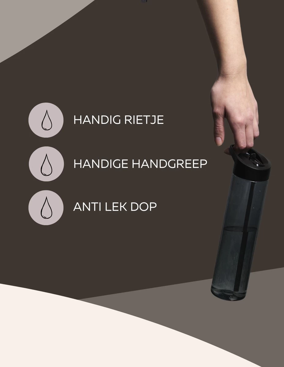 Drinkfles met rietje - Waterfles met rietje - Milieubewust - Bpa-vrij - 600 ml - zwart - lekvrij Drinkfles Met Rietje - Waterfles Met Rietje - Milieubewust - Bpa-vrij - 600 Ml - Zwart - Lekvrij -Bol Waterkoker Winkel 927x1200 5