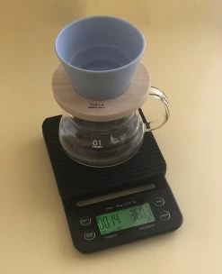 Digitale Precisie Keukenweegschaal 0.1g - 3kg - Koffie Weegschaal - Met Ingebouwde Timer - Zwart