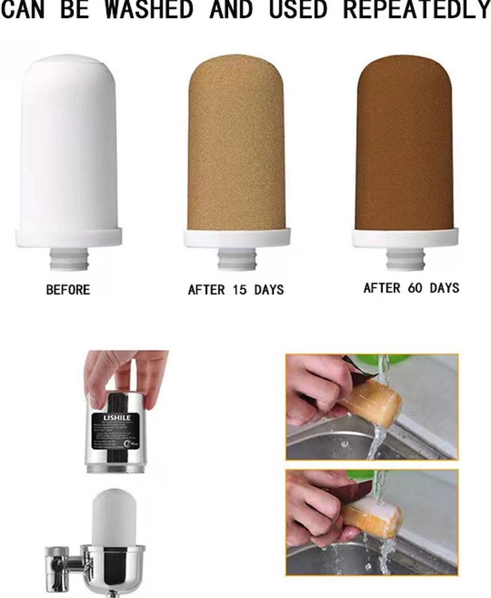 BOTC Filterpatronen - voor Waterfilter kraan - 2 Stuks - Waterfilterelementen - Kraan Waterfilterelementen - Gebruik van superabsorberend materiaal BOTC Filterpatronen - Voor Waterfilter Kraan - 2 Stuks - Waterfilterelementen - Kraan Waterfilterelementen - Gebruik Van Superabsorberend Materiaal -Bol Waterkoker Winkel